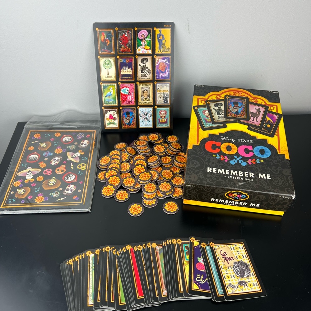 Coco Remember Me Lotería Game - Black and Yellow